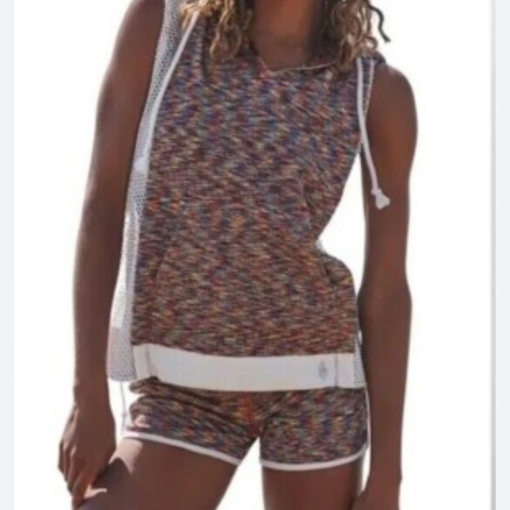 Free People Multicolor Knit Tank/ Shorts Set